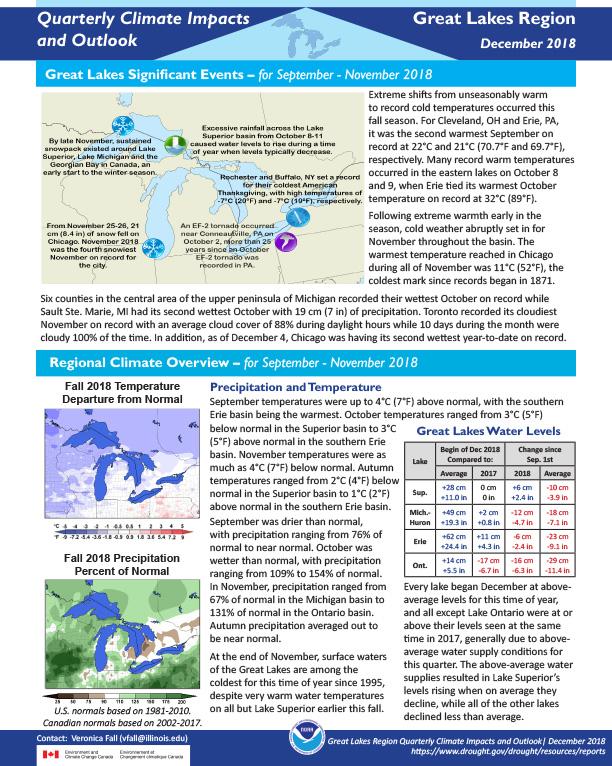 Example image of the Climate Impacts and Outlooks report