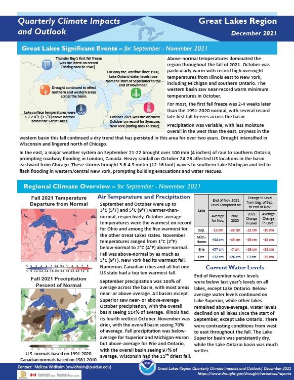 Example image of the Climate Impacts and Outlook report