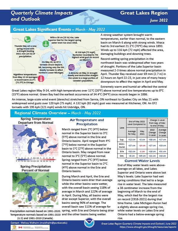 Example image of the Climate Impacts and Outlook report