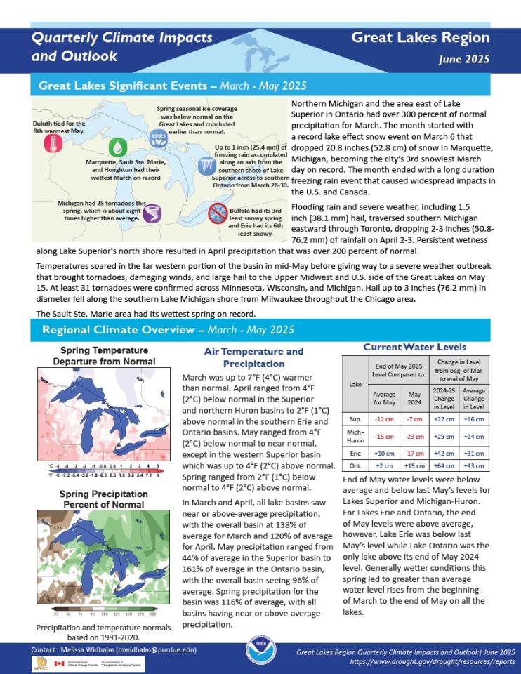 Example image of the Climate Impacts and Outlook report