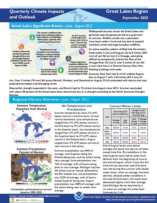 Example image of the Climate Impacts and Outlook report