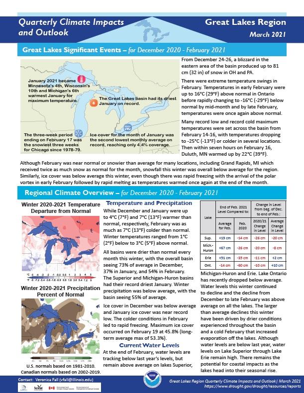 Example image of the Climate Impacts and Outlooks report