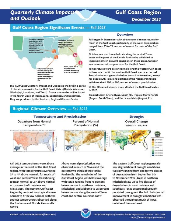 Example image of the Climate Impacts and Outlook report