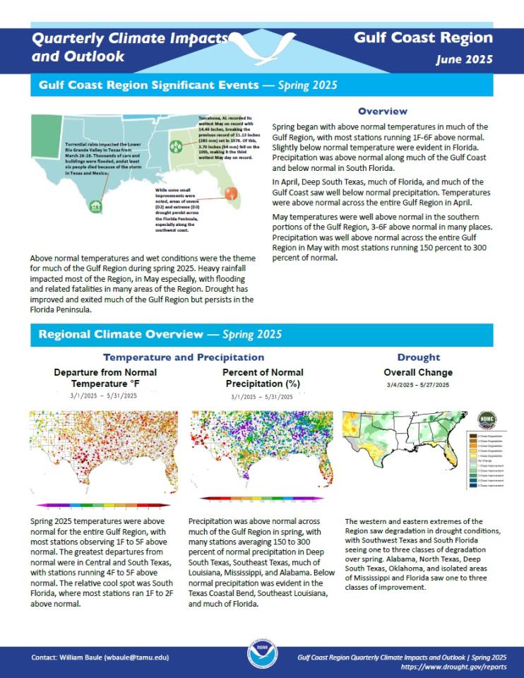 Example image of the Climate Impacts and Outlook report