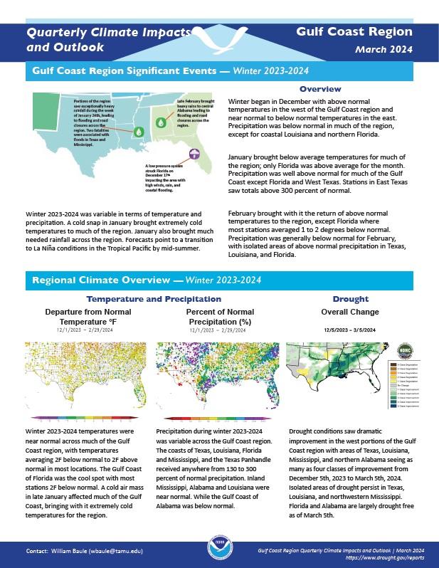 Example image of the Climate Impacts and Outlook report