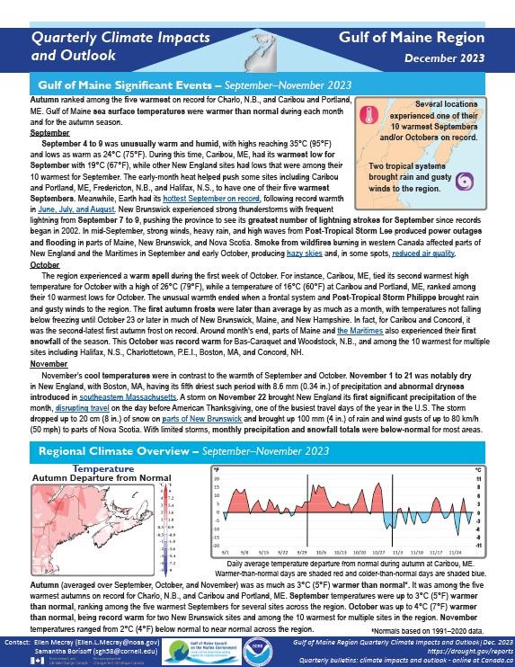 Example image of the Climate Impacts and Outlook report