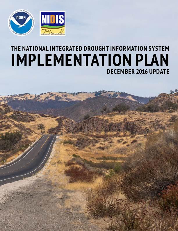 First page of report on National Integrated Drought Information System Implementation Plan: December 2016 Update