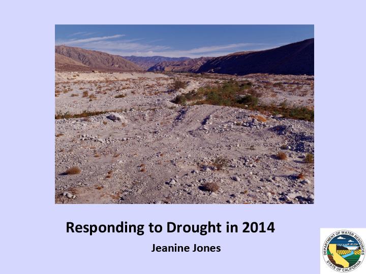 Title slide from presentation on drought responses in 2014