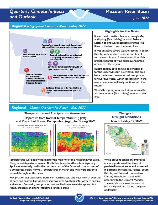 Example image of the Climate Impacts and Outlook report