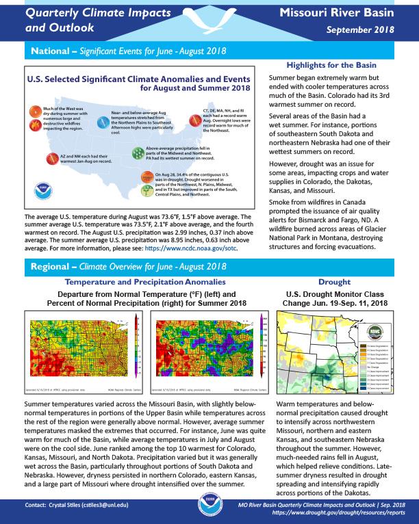 Example image of the Climate Impacts and Outlooks report