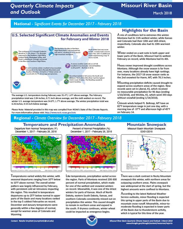 Example image of the Climate Impacts and Outlooks report