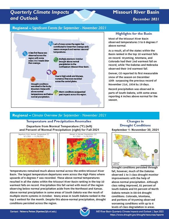 Example image of the Climate Impacts and Outlook report