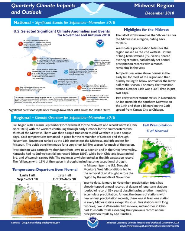 Example image of the Climate Impacts and Outlooks report