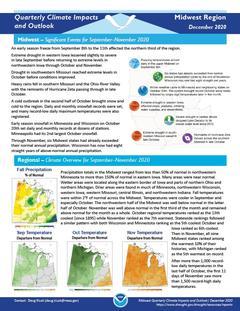 First page of the Quarterly Climate Impacts and Outlook for the Midwest Region