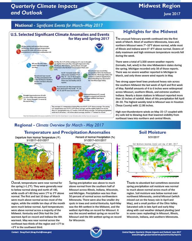 Example image of the Climate Impacts and Outlooks report