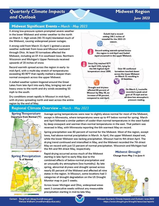 Example image of the Climate Impacts and Outlook report.