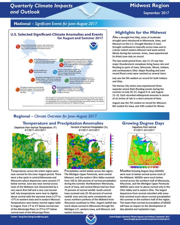 Example image of the Climate Impacts and Outlooks report