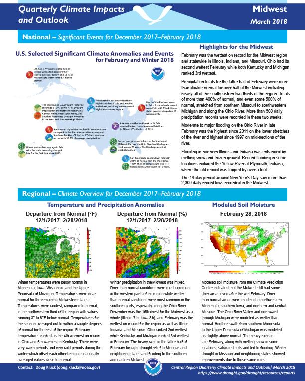 Example image of the Climate Impacts and Outlooks report