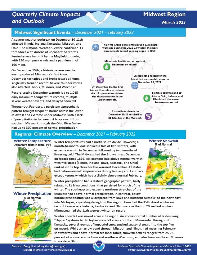 Example image of the Climate Impacts and Outlook report