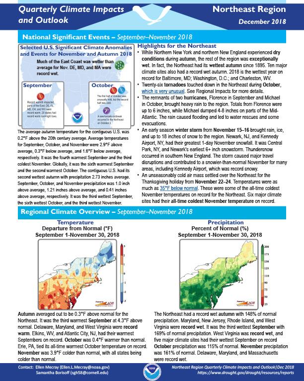 Example image of the Climate Impacts and Outlooks report