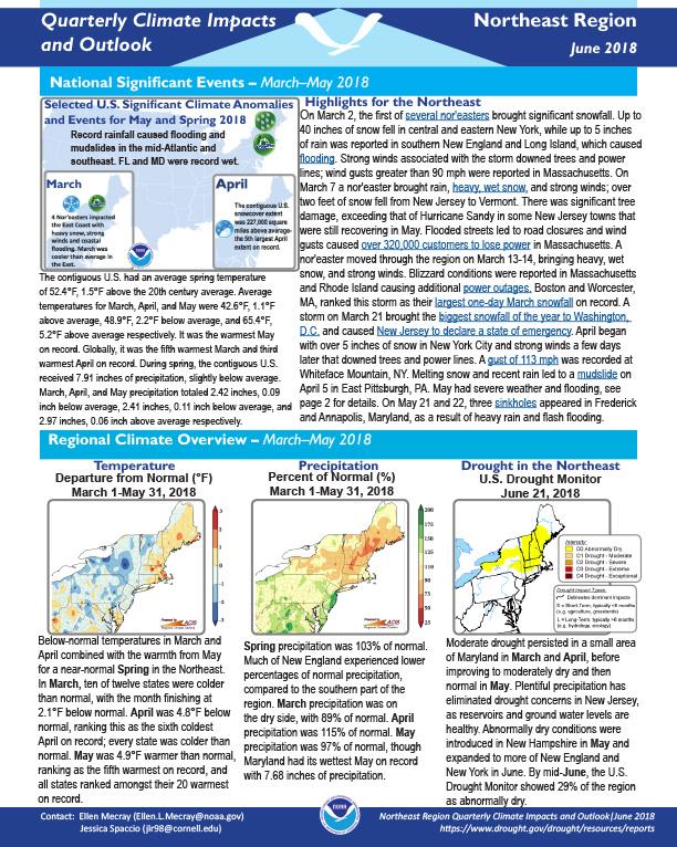 Example image of the Climate Impacts and Outlooks report