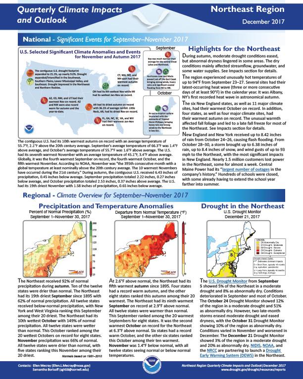 Example image of the Climate Impacts and Outlooks report