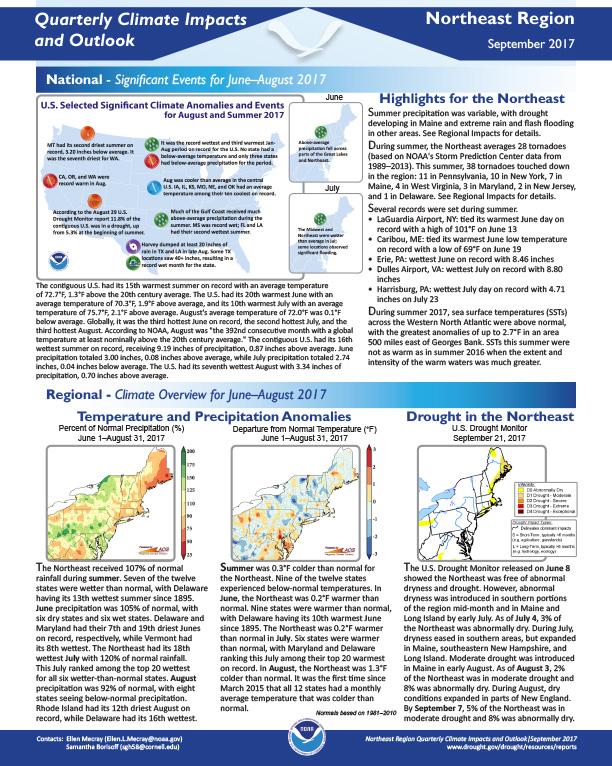 Example image of the Climate Impacts and Outlooks report