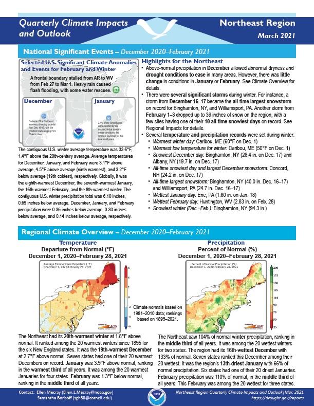 Example image of the impact and outlook report