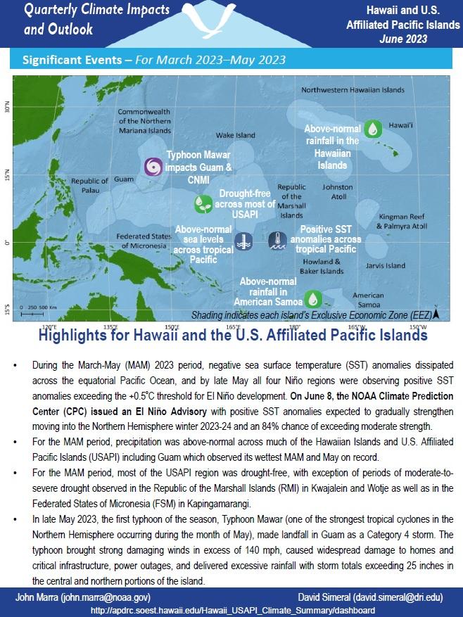 Example image of the Climate Impacts and Outlook report.