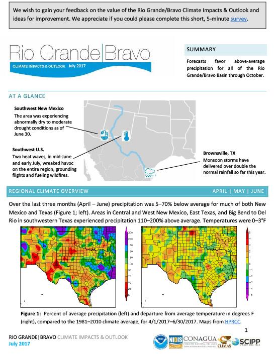 first page of pdf shows climate events and temperature and precipitation anomalies