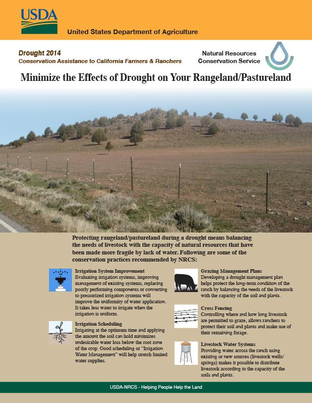 first page of presentation on minimizing the effects of drought on rangeland/pastureland