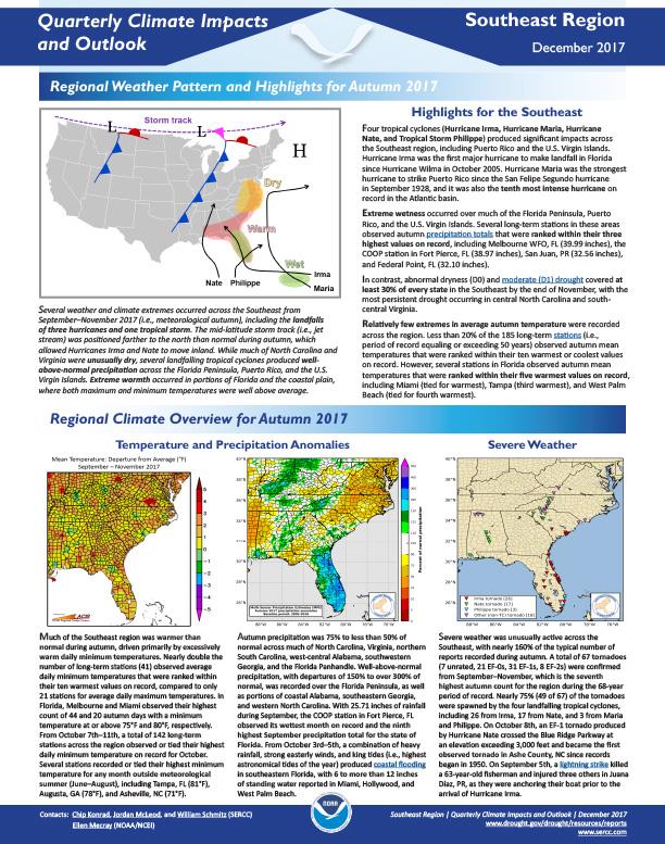 Example image of the Climate Impacts and Outlooks report