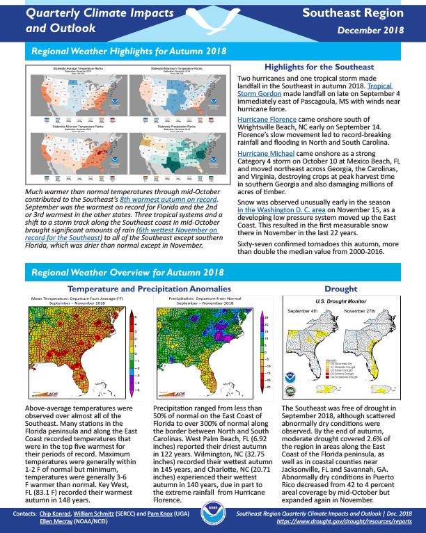 Example image of the Climate Impacts and Outlooks report