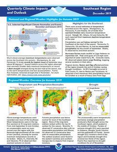 Preview of the Quarterly Climate Impacts and Outlook