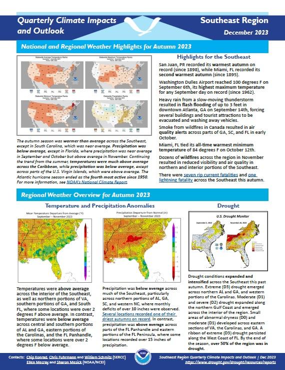 Example image of the Climate Impacts and Outlook report