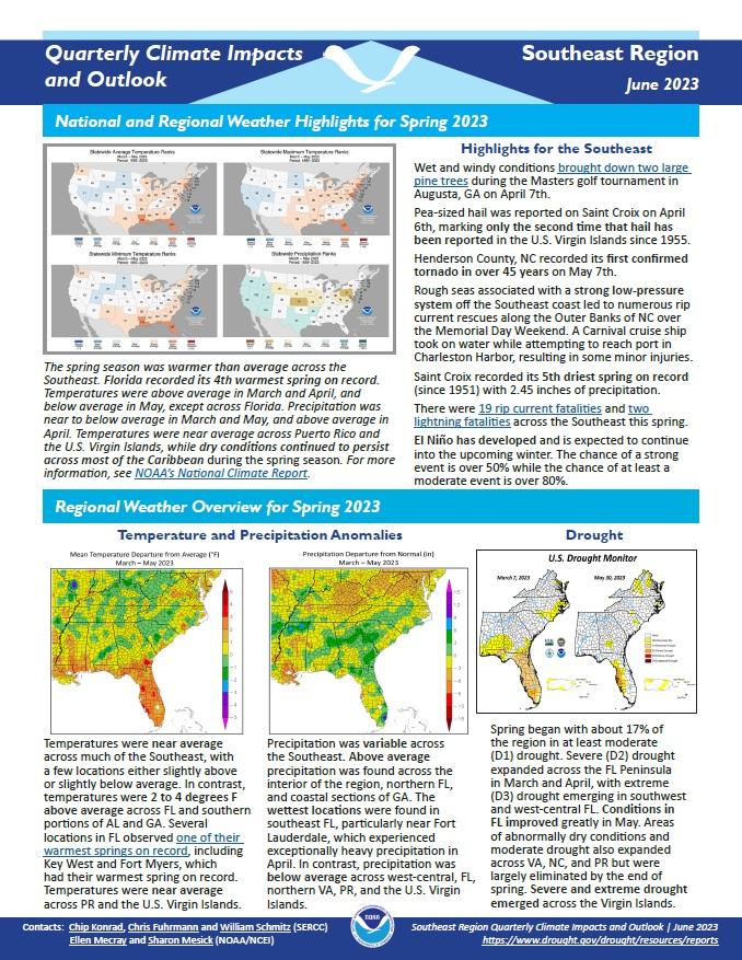 Example image of the Climate Impacts and Outlook report