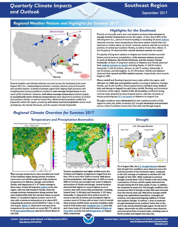 Example image of the Climate Impacts and Outlooks report