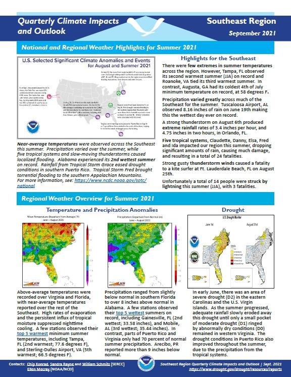 Example image of the Climate Impacts and Outlook report