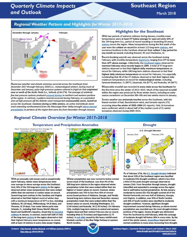 Example image of the Climate Impacts and Outlooks report