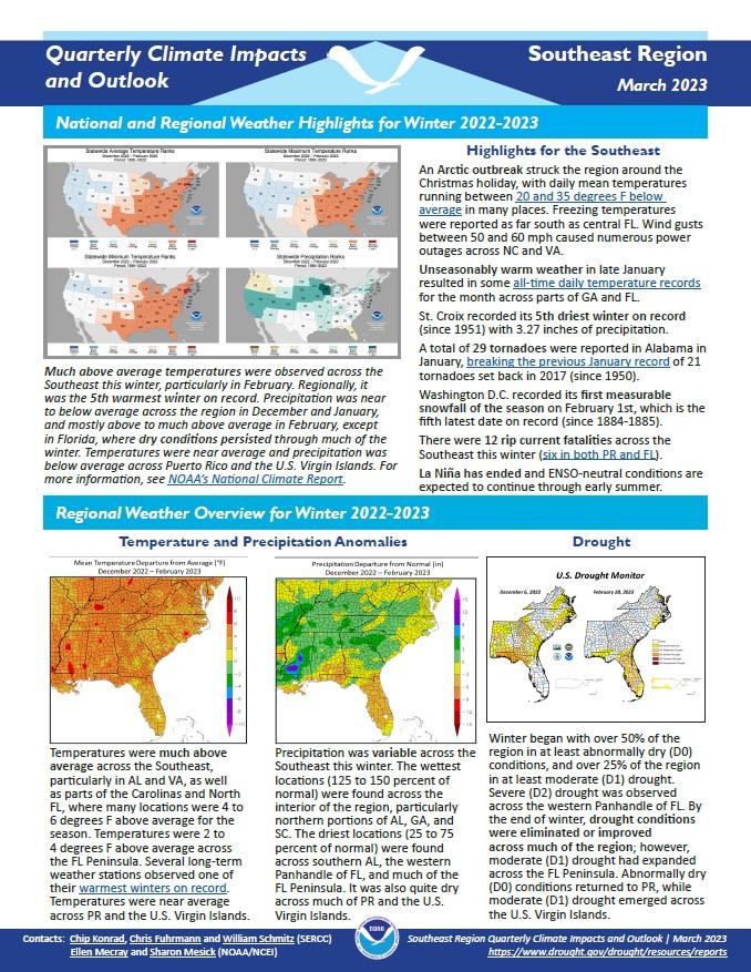 Winter and February 2022-2023 Climate Summaries