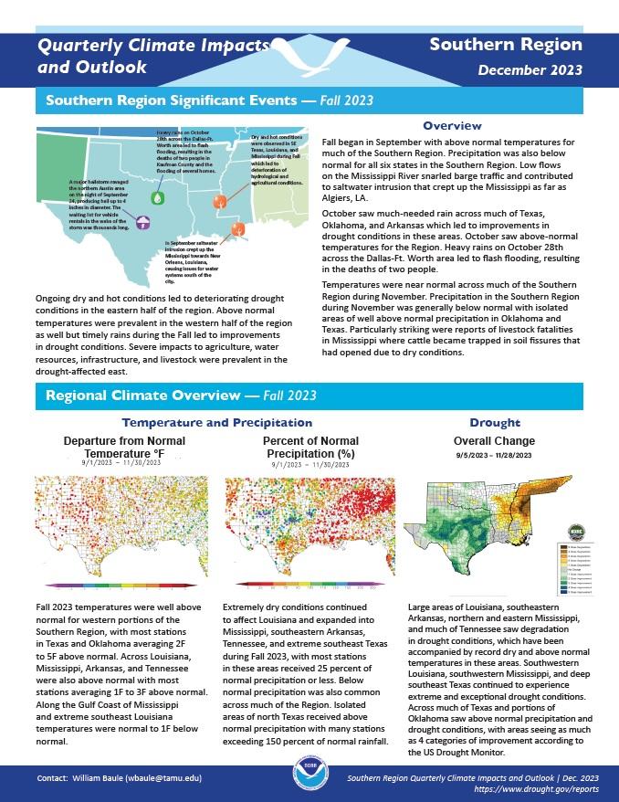 Example image of the Climate Impacts and Outlook report