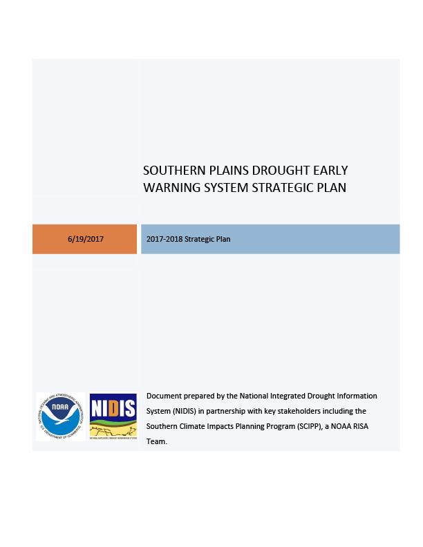 title page of planning document with NOAA/NIDIS logos