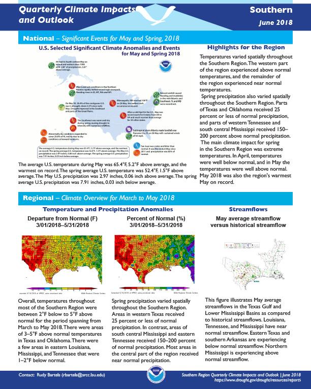 Example image of the Climate Impacts and Outlooks report