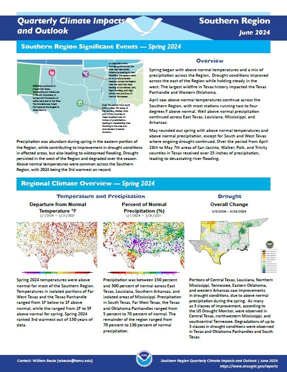 Example image of the Climate Impacts and Outlook report.