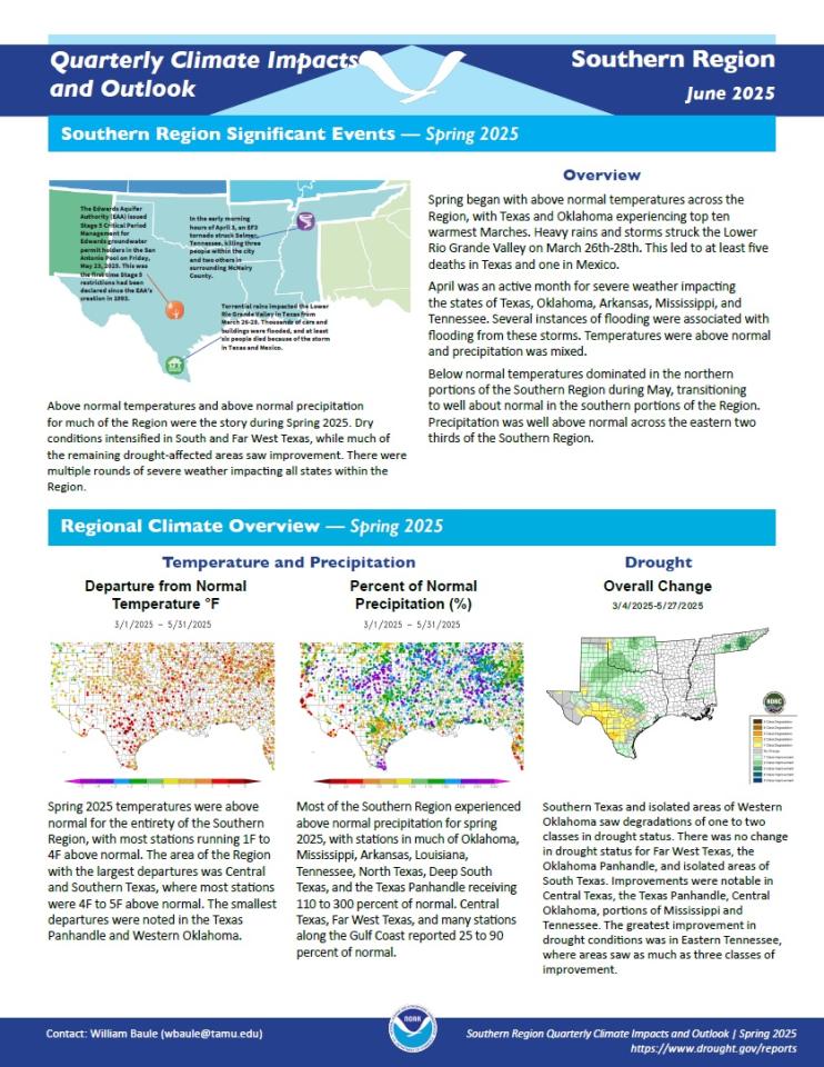 Example image of the Climate Impacts and Outlook report
