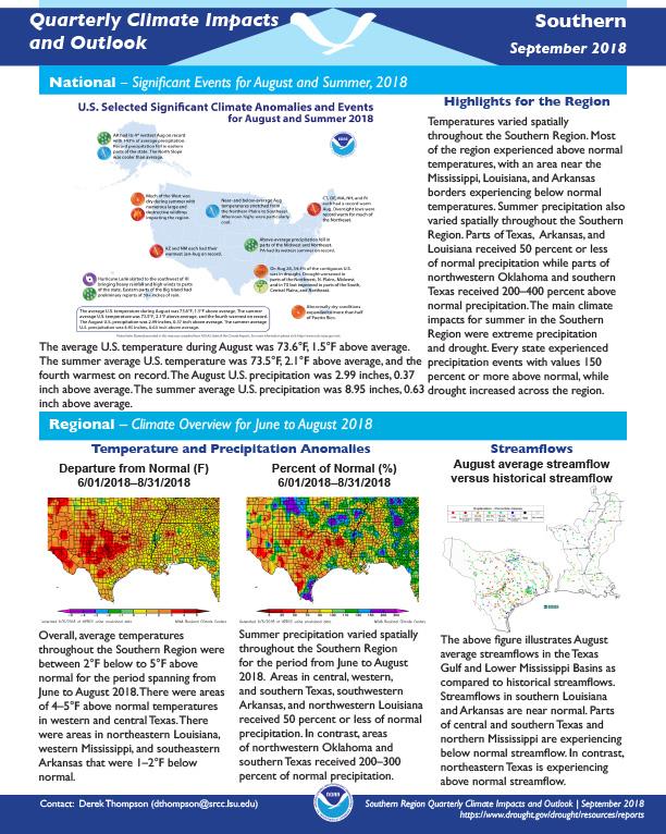 Example image of the Climate Impacts and Outlooks report