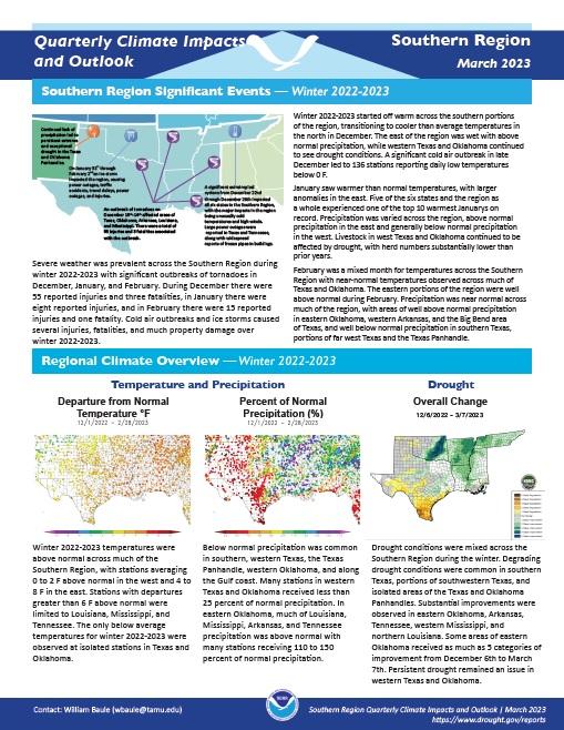 Example image of the Climate Impacts and Outlook report.