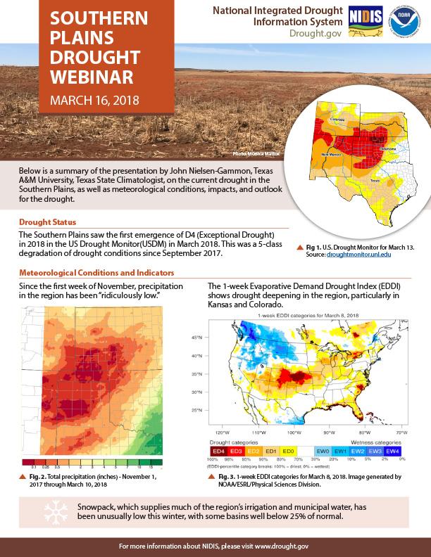 Southern Plains Drought Webinar - March 16, 2018