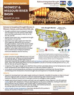 Drought Status Update: Midwest and Missouri River Basin - August 23, 2018