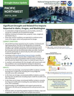 Pacific Northwest Drought Status Update - July 31, 2018